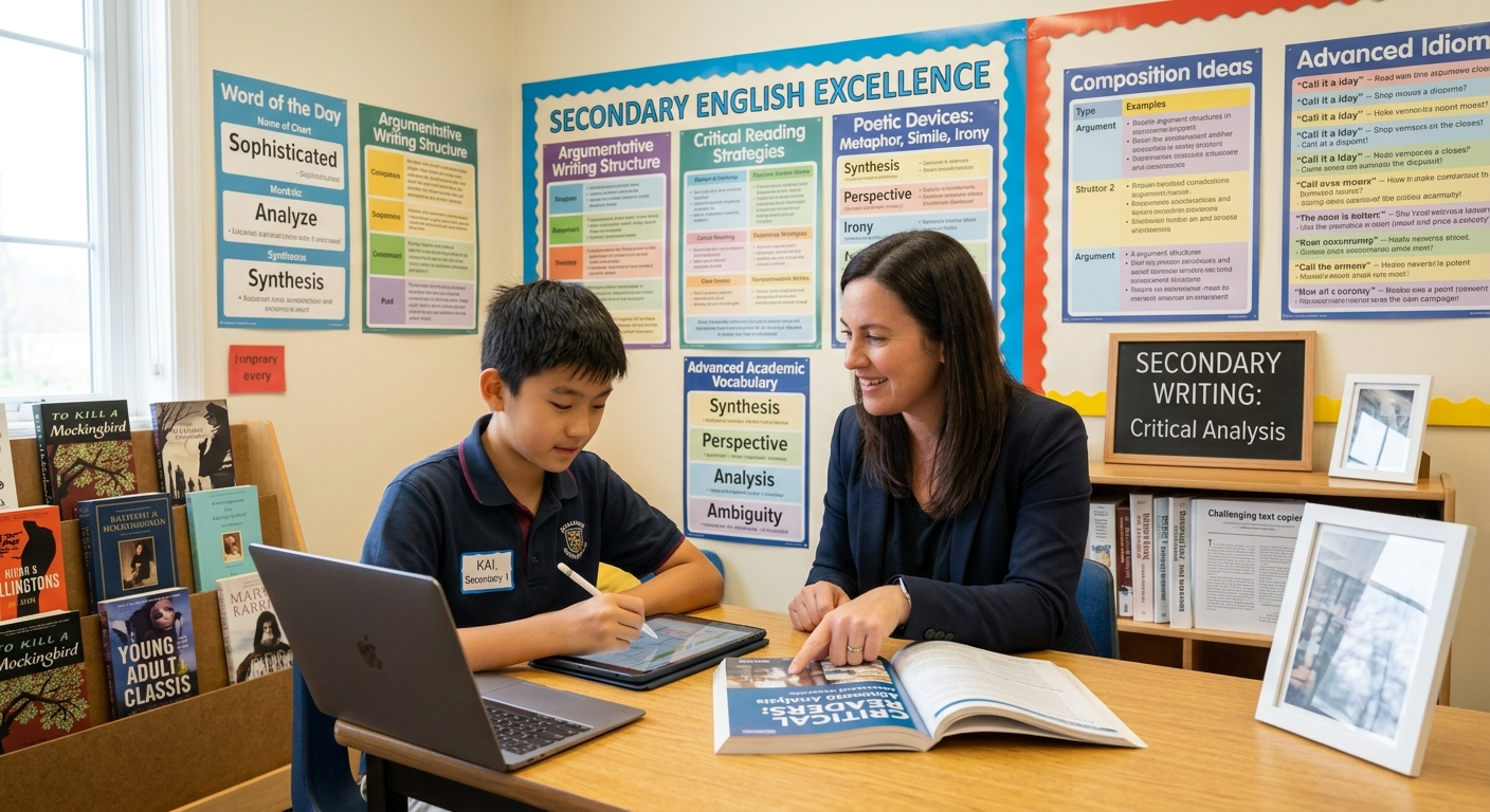 60 mins - Private 1 on 1 English Class - Grade 7-10